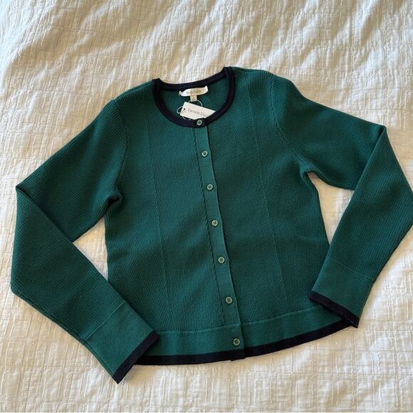 Favorite Daughter Sweetheart Cardigan Sweater Green Medium NEW - Picture 1 of 6